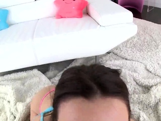 Classy diva Lana Rhoades with great natural tits banging