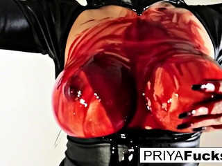 Halloween bloody tease with Priya Rai